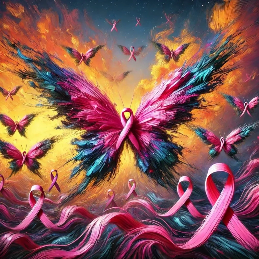 Pink and White Breast Cancer Awareness Month of October - Picture 3 of 12